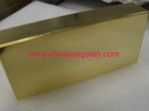 Imagem de barra de banhado a ouro de tungstênio