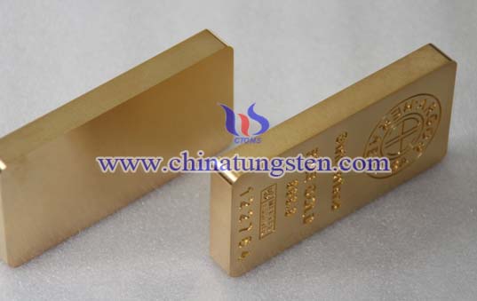 Tungsten Gold Plated Bar Bild